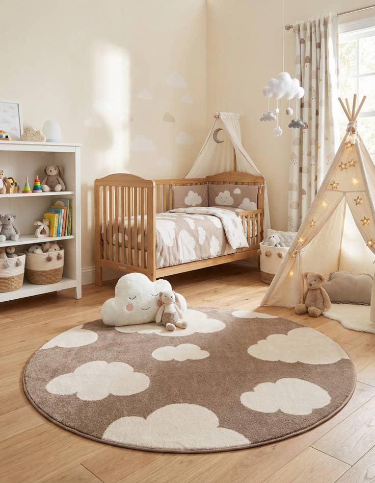 Detail image of 3' x 3' Whimsy Kids Round Rug