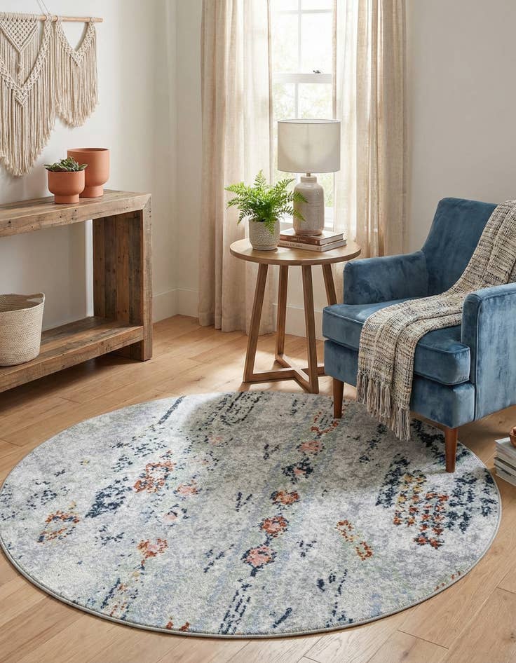 Detail image of  3' 3 x 3' 3 Kamala Washable Round Rug