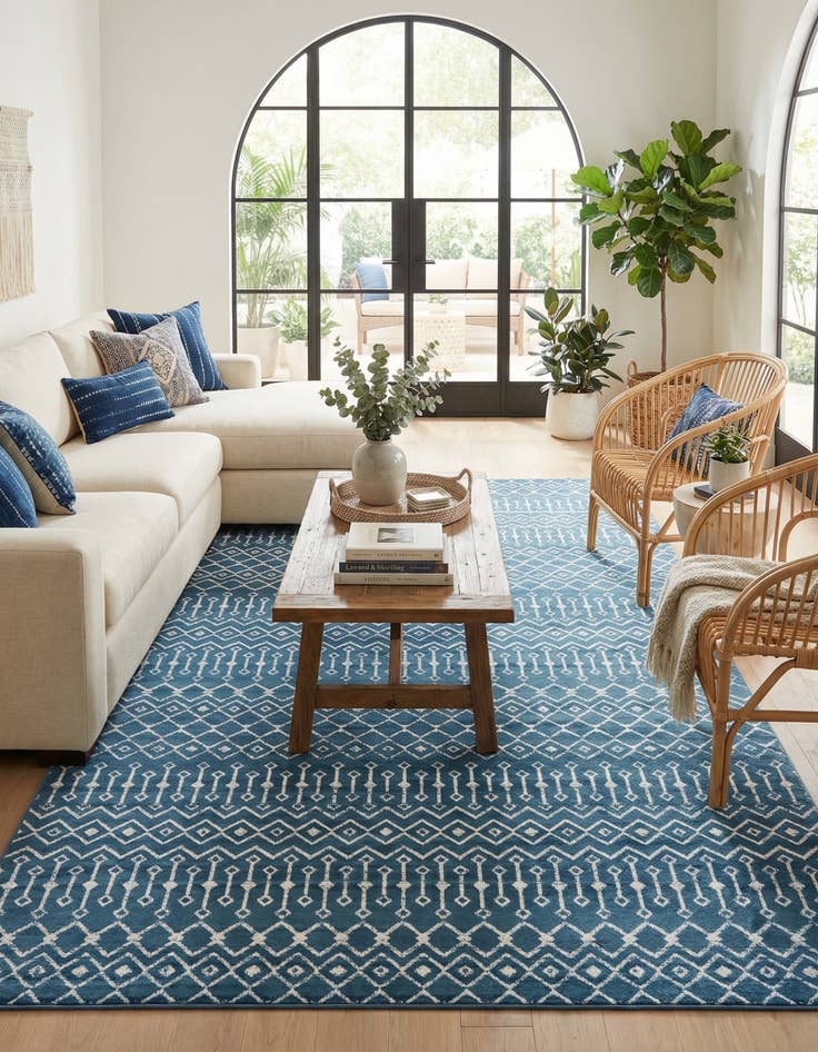 Detail image of 10' 8 x 16' 5 Kasbah Trellis Rug