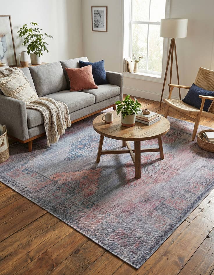 Detail image of 7' 10 x 7' 10  Washable Sisu Square Rug