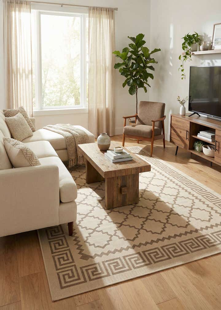7' x 10' Easy-Clean Trellis Indoor / Outdoor Rug