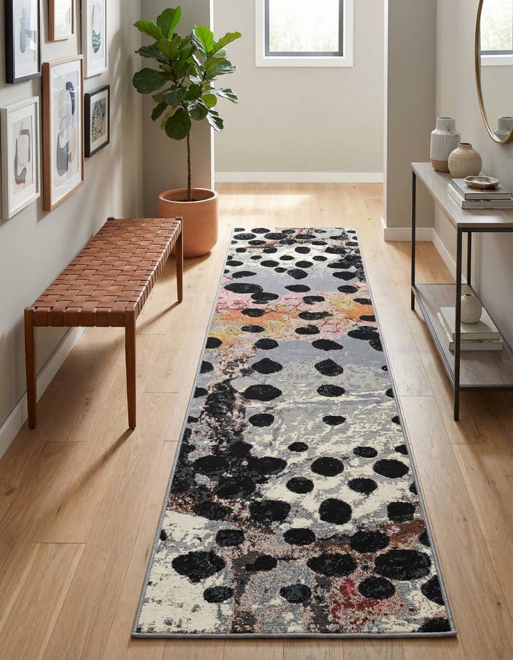 Detail image of 2' x 8' Easy-Clean Modern Indoor / Outdoor Runner Rug
