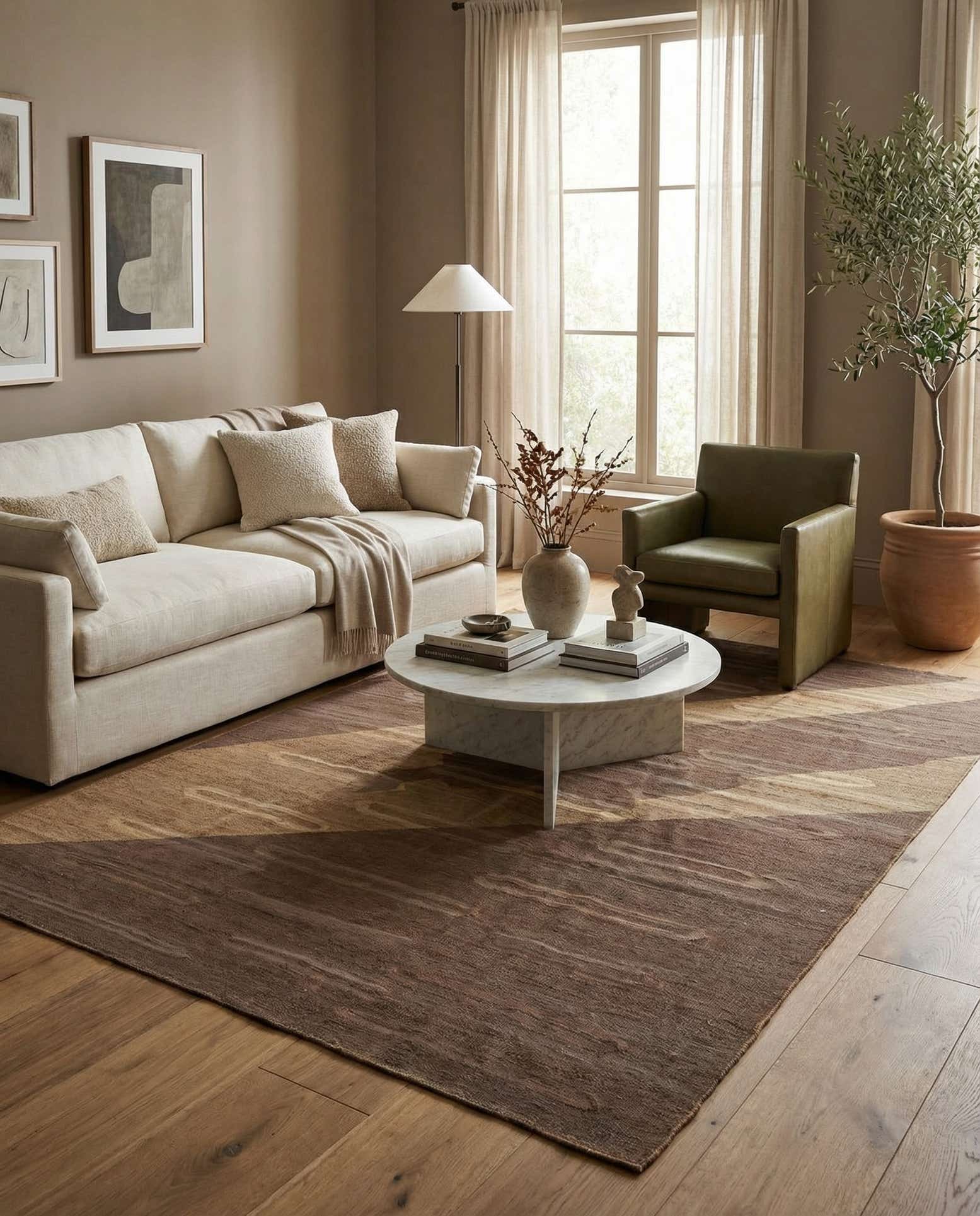 6' 3 x 9' 6 Hand Woven Kilim Modern Wool Rug