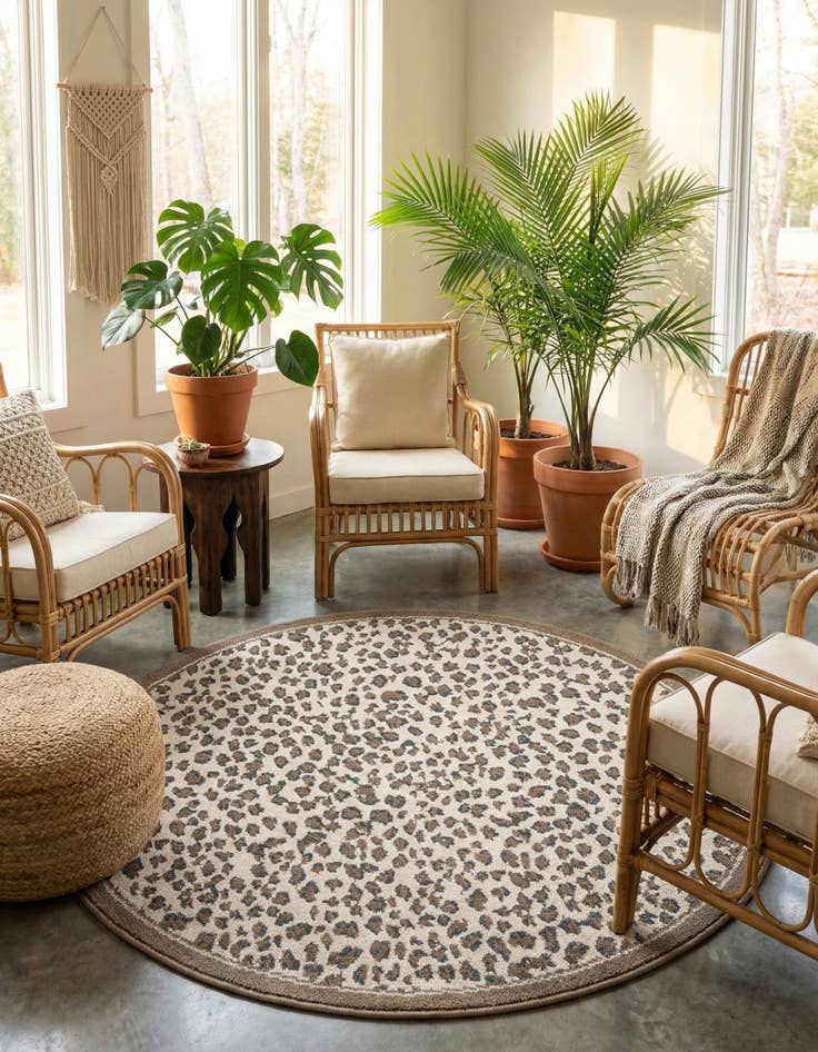 Detail image of 4' x 4' Safari Round Rug