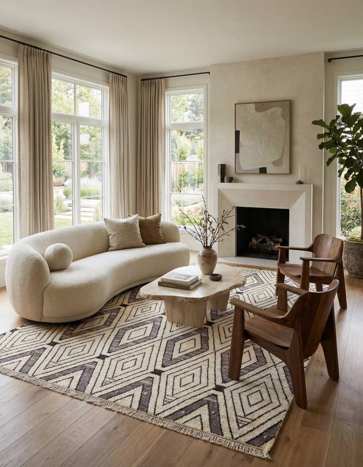 Detail image of 10' 1 x 14' 5 Hand Knotted Darya Wool Rug
