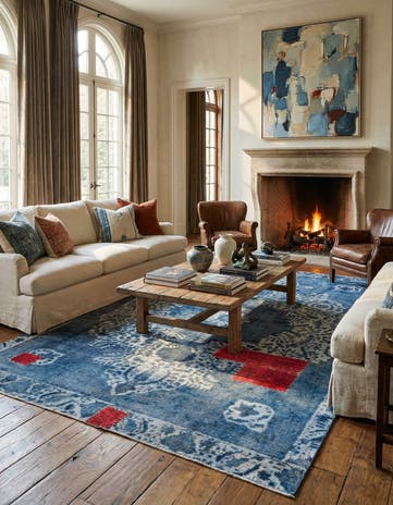 7' x 10' 9 Hand Knotted Ultra Vintage Persian Wool Rug