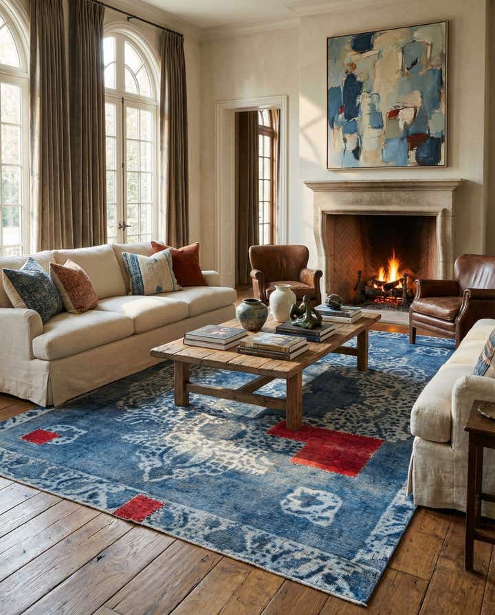 7' x 10' 9 Hand Knotted Ultra Vintage Persian Wool Rug