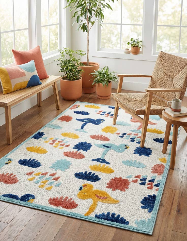 Detail image of 5' 3 x 8' Easy-Clean Belize Indoor / Outdoor Rug