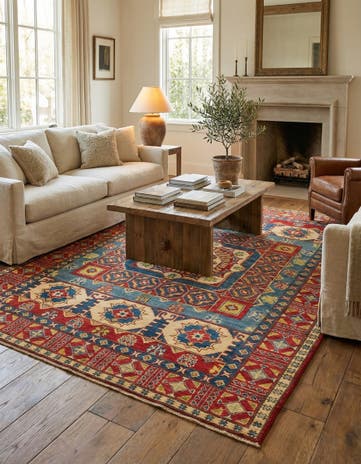 5' 3 x 6' 10 Hand Knotted Kazak Rug