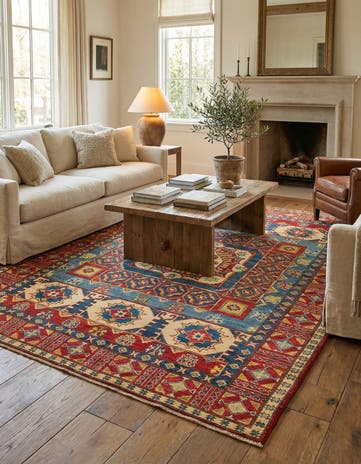 5' 3 x 6' 10 Hand Knotted Kazak Rug