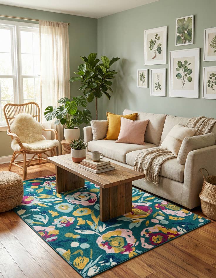 Detail image of 5' 3 x 8' Bloom Rug