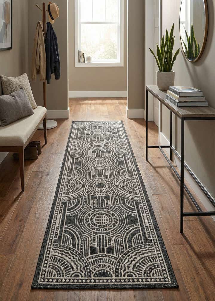 2' x 8' Easy-Clean Traditional Indoor / Outdoor Runner Rug