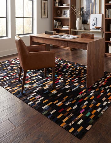 5' 2 x 8' Cowhide - Patchwork Rug