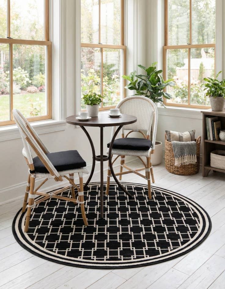 Detail image of Jill Zarin 5' x 5' Metropolitan Uptown Round Rug