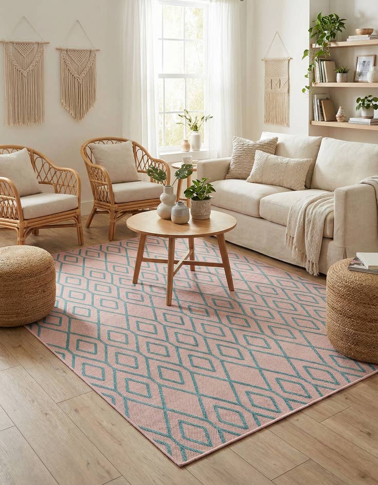 Detail image of 5' 3 x 8'  Washable Jill Zarin Turks and Caicos Indoor / Outdoor Rug