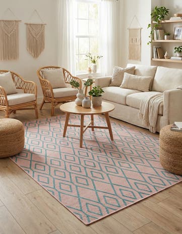 5' 3 x 8' Easy-Clean Jill Zarin Turks and Caicos Indoor / Outdoor Rug