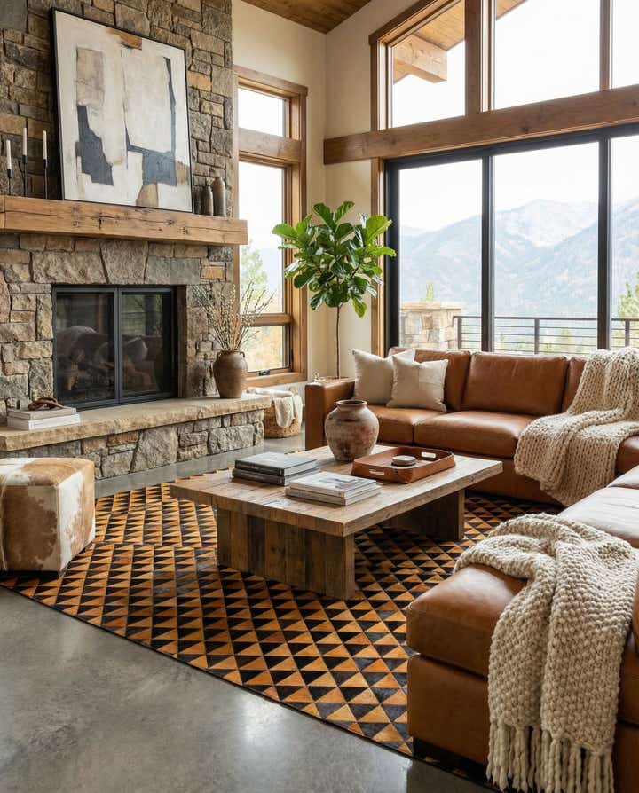 8' x 10' 2 Cowhide Stocks Rug