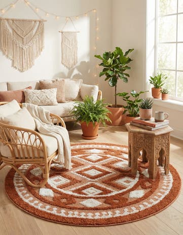5' 3 x 5' 3 Boho Round Rug