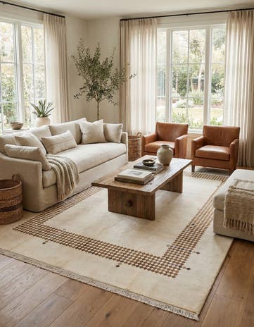 7' 10 x 9' 10 Hand Knotted Darya Wool Rug