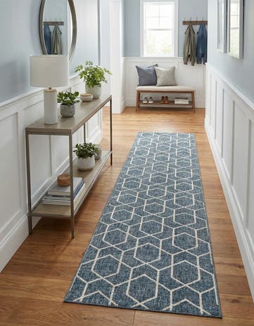 2' 7 x 12' Eco Trellis Runner Rug