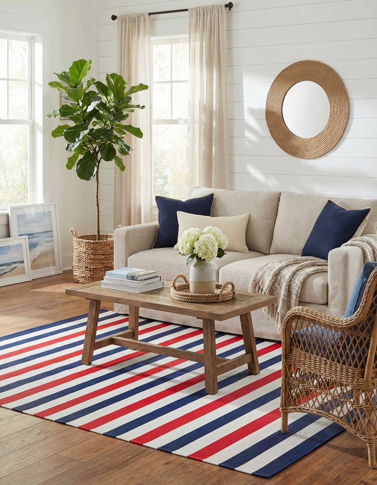 Detail image of 7' 10 x 10'  Washable Vista Breeze Indoor / Outdoor Rug