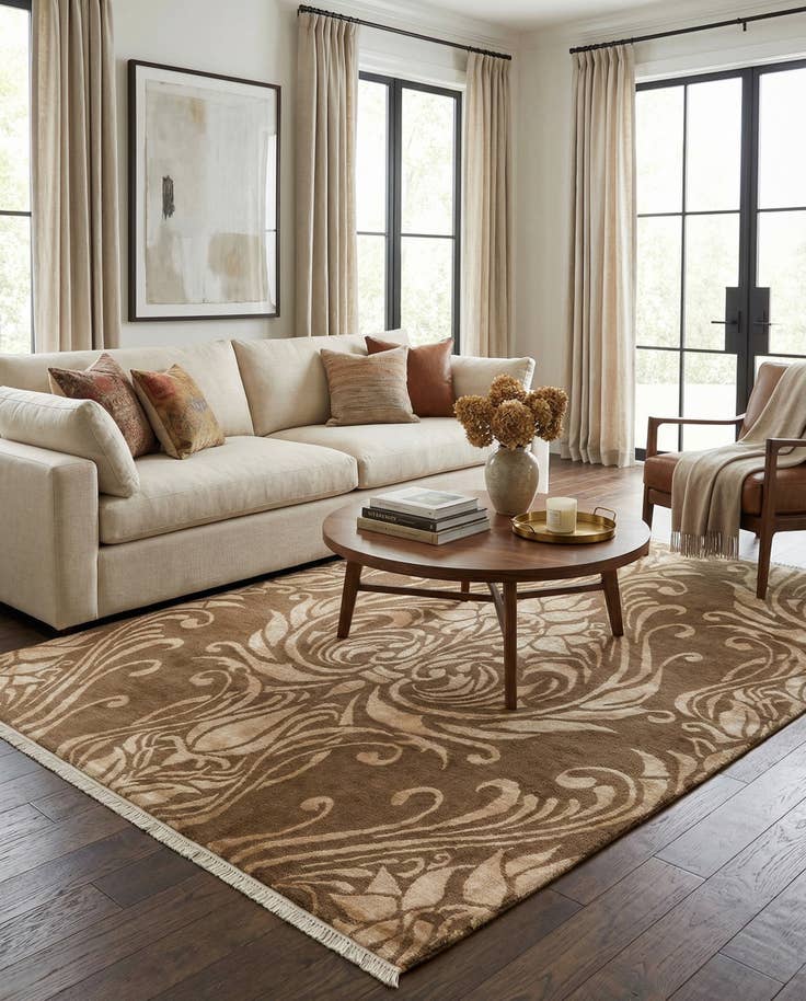 Detail image of 5' 7 x 7' 10 Hand Knotted Darya Wool Rug