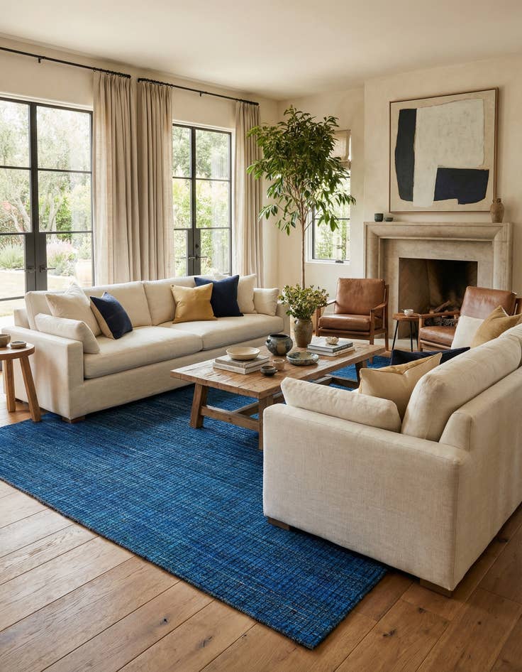 Detail image of 7' 8 x 10'  Hand Knotted Darya Wool Rug