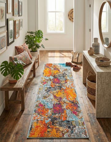 Washable Vivid Runner Rug