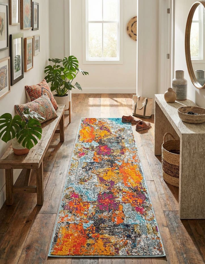 2' x 6' Washable Vivid Runner Rug