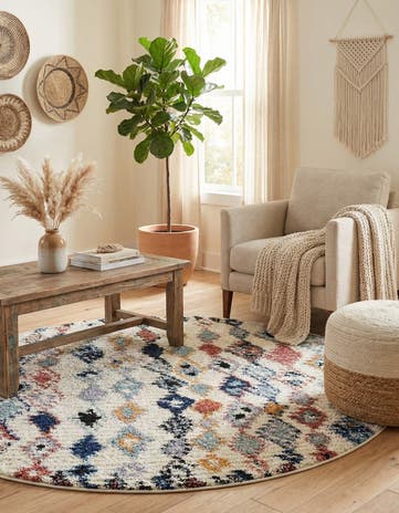 4' x 4' Morocco Round Rug