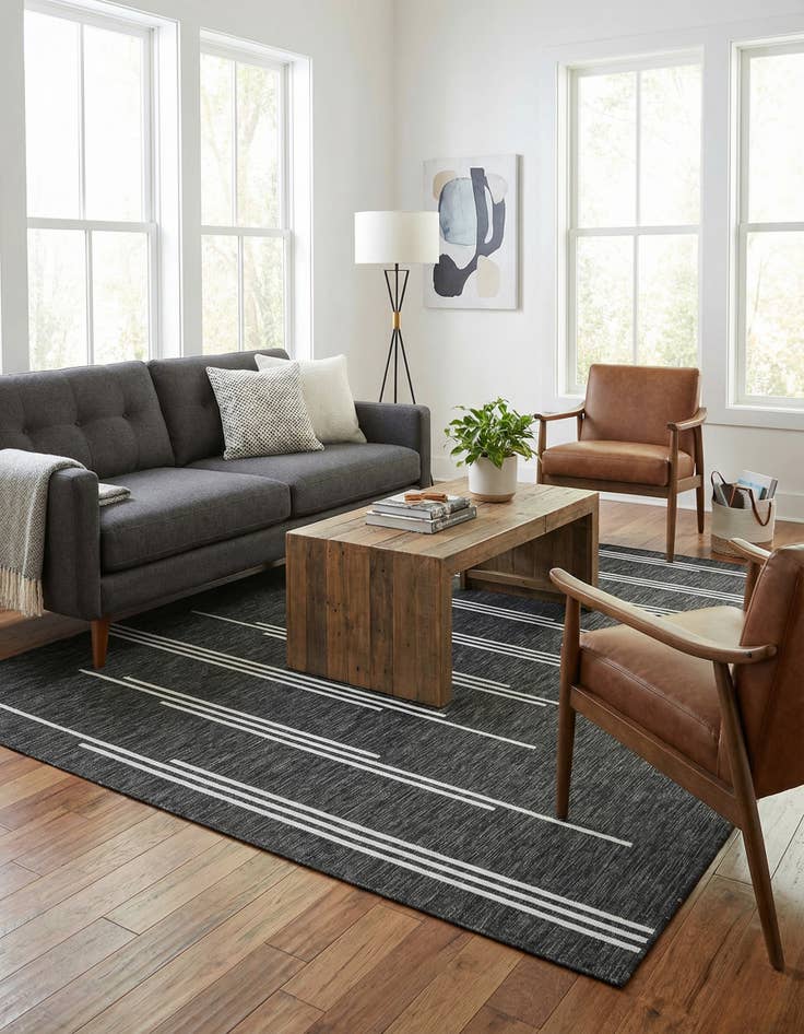 Detail image of  7' 10 x 10'  Washable Modern Indoor / Outdoor Rug