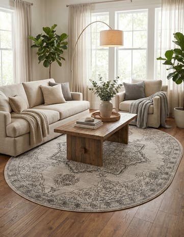 Ivory Nyla Oval Rug