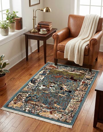 Blue Nain Design Rug