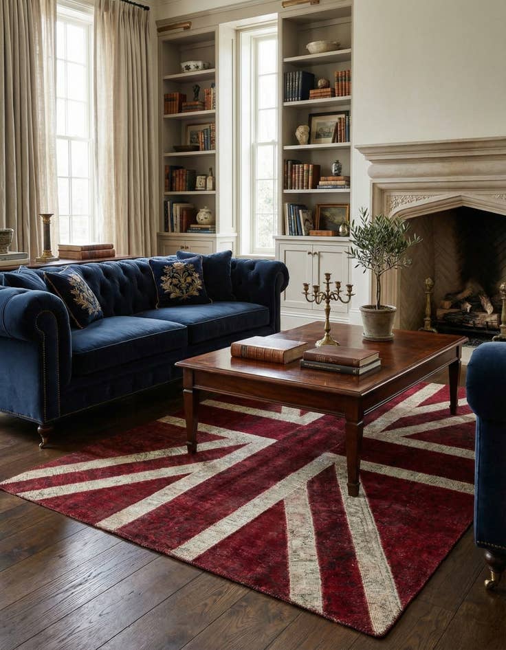 Detail image of 5' 7 x 8'  Hand Knotted Ultra Vintage Persian Wool Rug