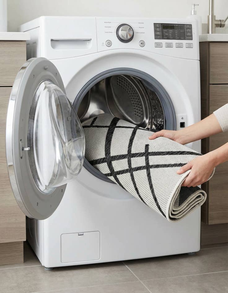 Detail image of  2' x 3'  Washable Modern Indoor / Outdoor Rug