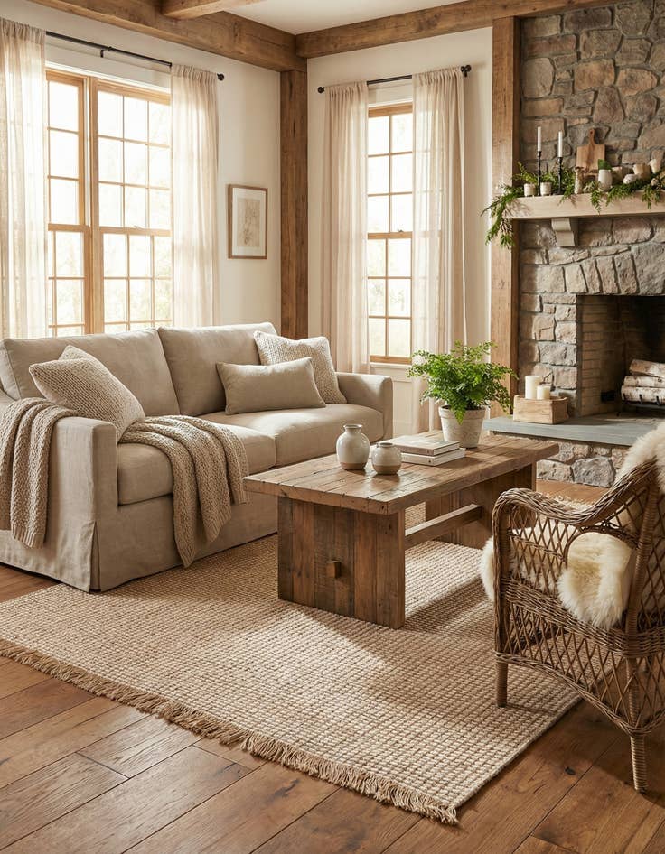 Detail image of 5' 1 x 8' Cottage Farm Rug