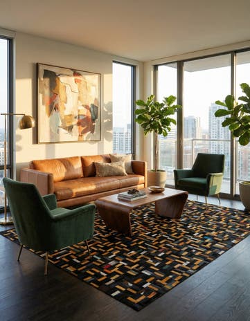 5' x 8' Cowhide - Patchwork Rug