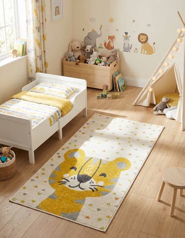 2' 2 x 4' Tiger Whimsy Kids Runner Rug