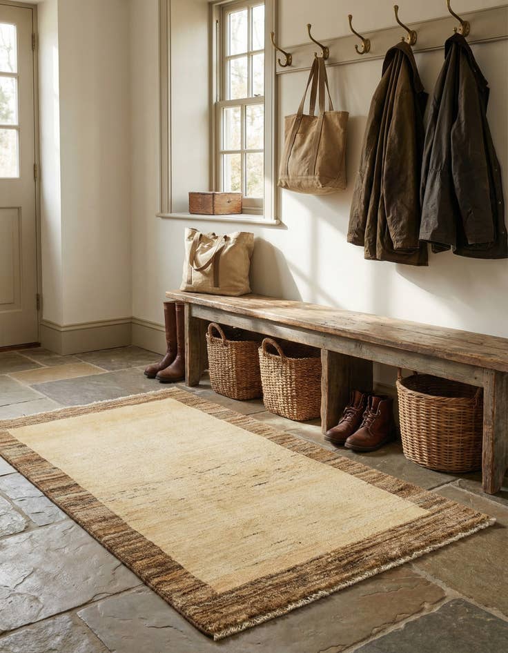 Detail image of  2' 6 x 4' 4  Hand Knotted Modern Ziegler Rug