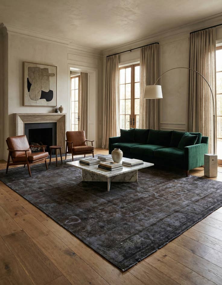 Detail image of 9' x 13'  Hand Knotted Ultra Vintage Persian Wool Rug