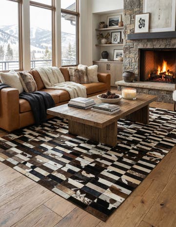 5' x 7' 11 Cowhide - Patchwork Rug
