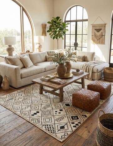 10' 5 x 13' 7 Hand Knotted Moroccan Wool Rug