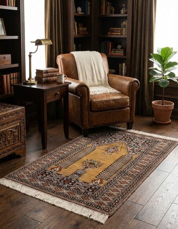2' 8 x 4' 5 Hand Knotted Bokhara Oriental Wool Rug