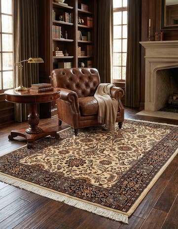 4' 2 x 6' 2 Hand Knotted Lahour Oriental Wool Rug