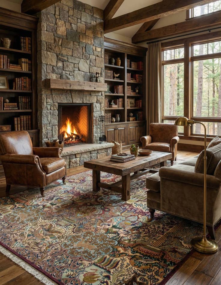 Detail image of 9' 8 x 12' 10  Hand Knotted Kashmar Persian Wool Rug