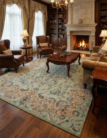 9' 11 x 13' 9 Kashan Rug