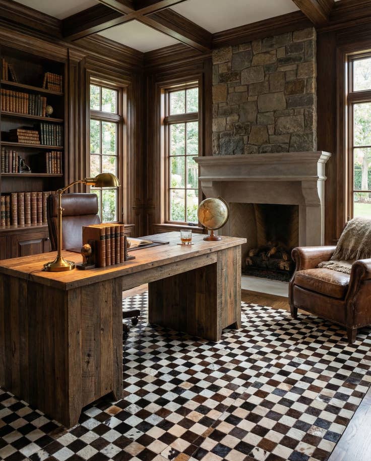 Detail image of 8' x 9' 10 Cowhide Stocks Rug