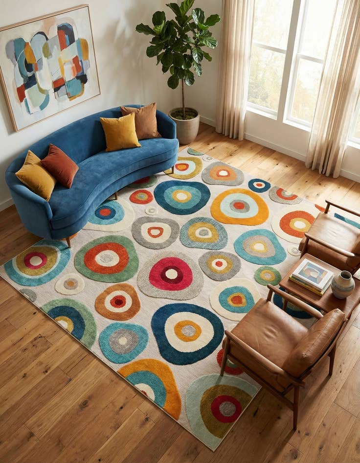 Detail image of 10' x 10'  Washable Casablanca Indoor / Outdoor Square Rug