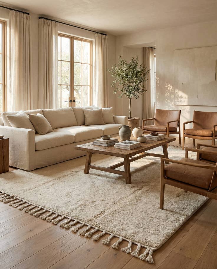 Detail image of 7' 1 x 10' 5 Hand Knotted Moroccan Wool Rug