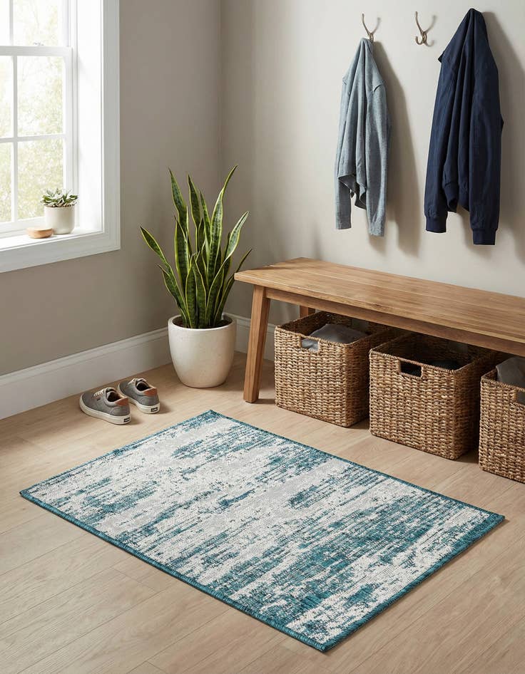 Detail image of  2' x 3'  Washable Modern Indoor / Outdoor Rug